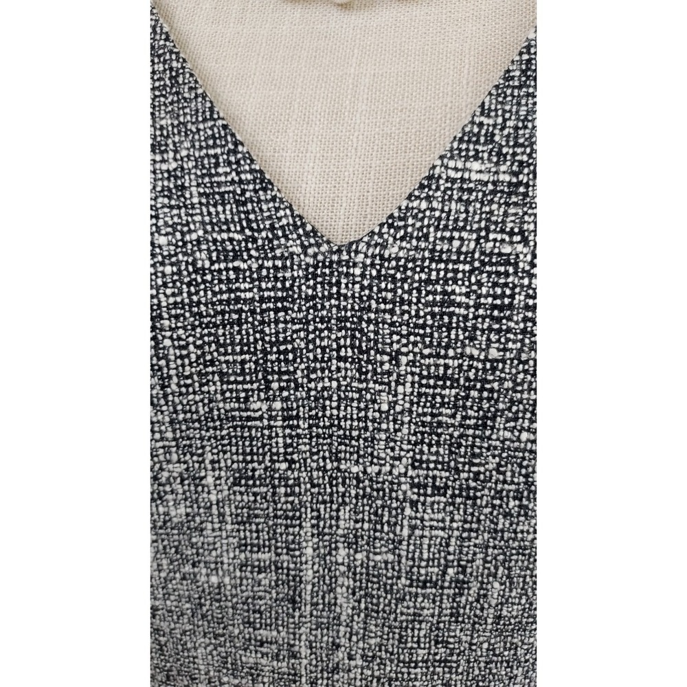 Banana Republic Dress Size 8 Navy White Tweed lined V Neck Sleeveless Career - Picture 4 of 6